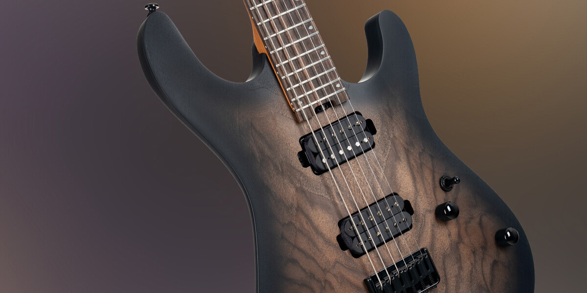Cort KX500 Baritone E-Gitarre in Natural Black Burst