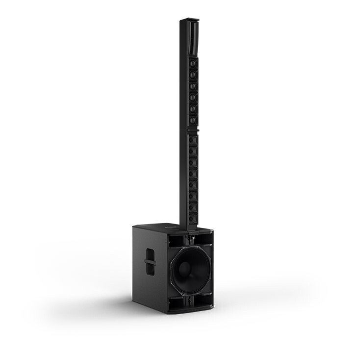 MAUI 44 G3 mit geöffnetem Subwoofer und 15-Zoll-Woofer