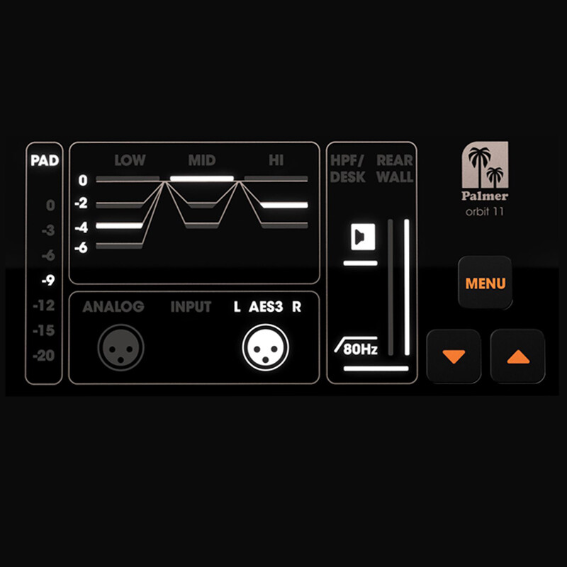 Bedienfeld und Regler des Palmer ORBIT 11