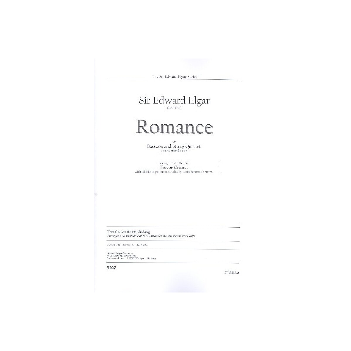 Romance for bassoon and string quartet