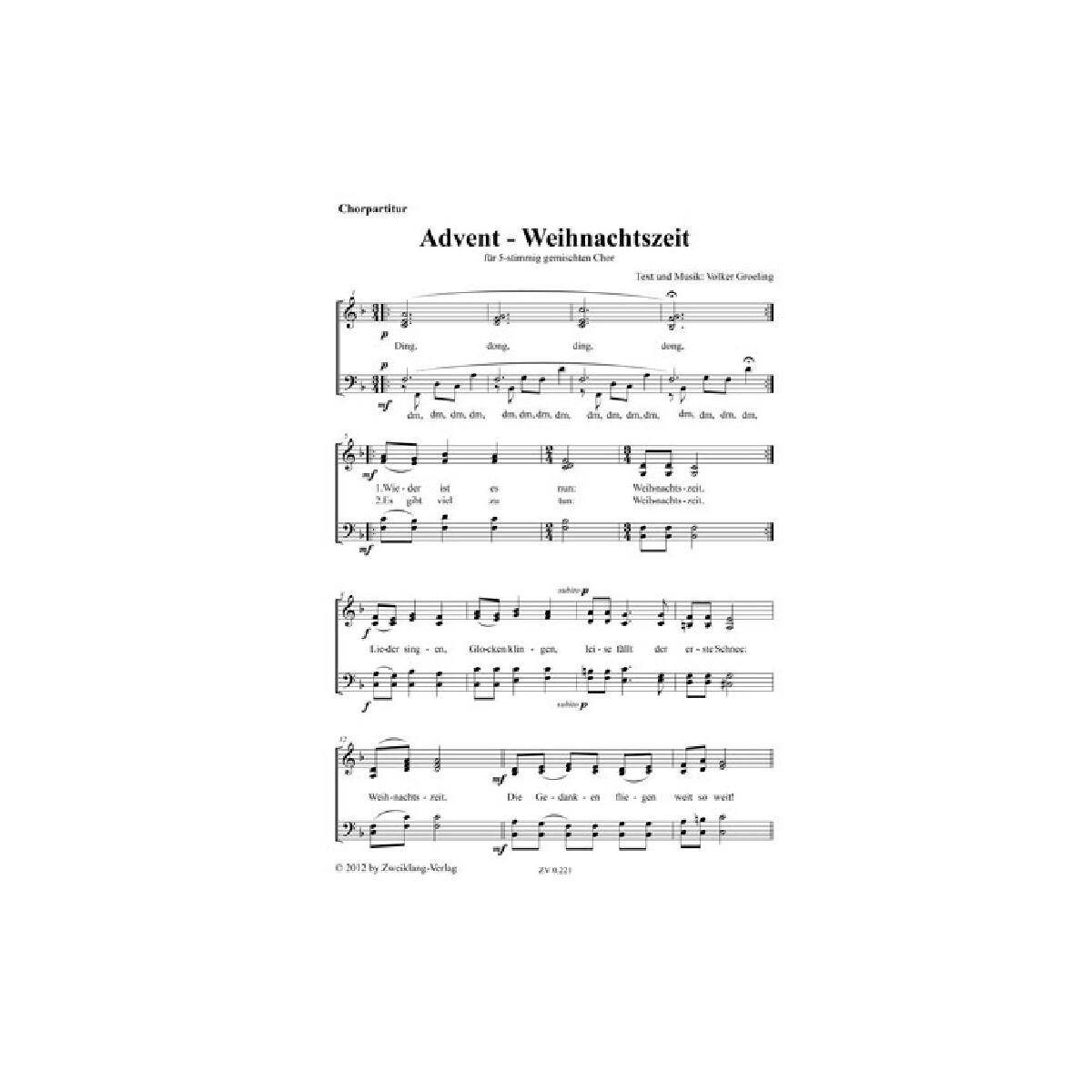 Advent - Weihnachtszeit f&uuml;r gem Chor