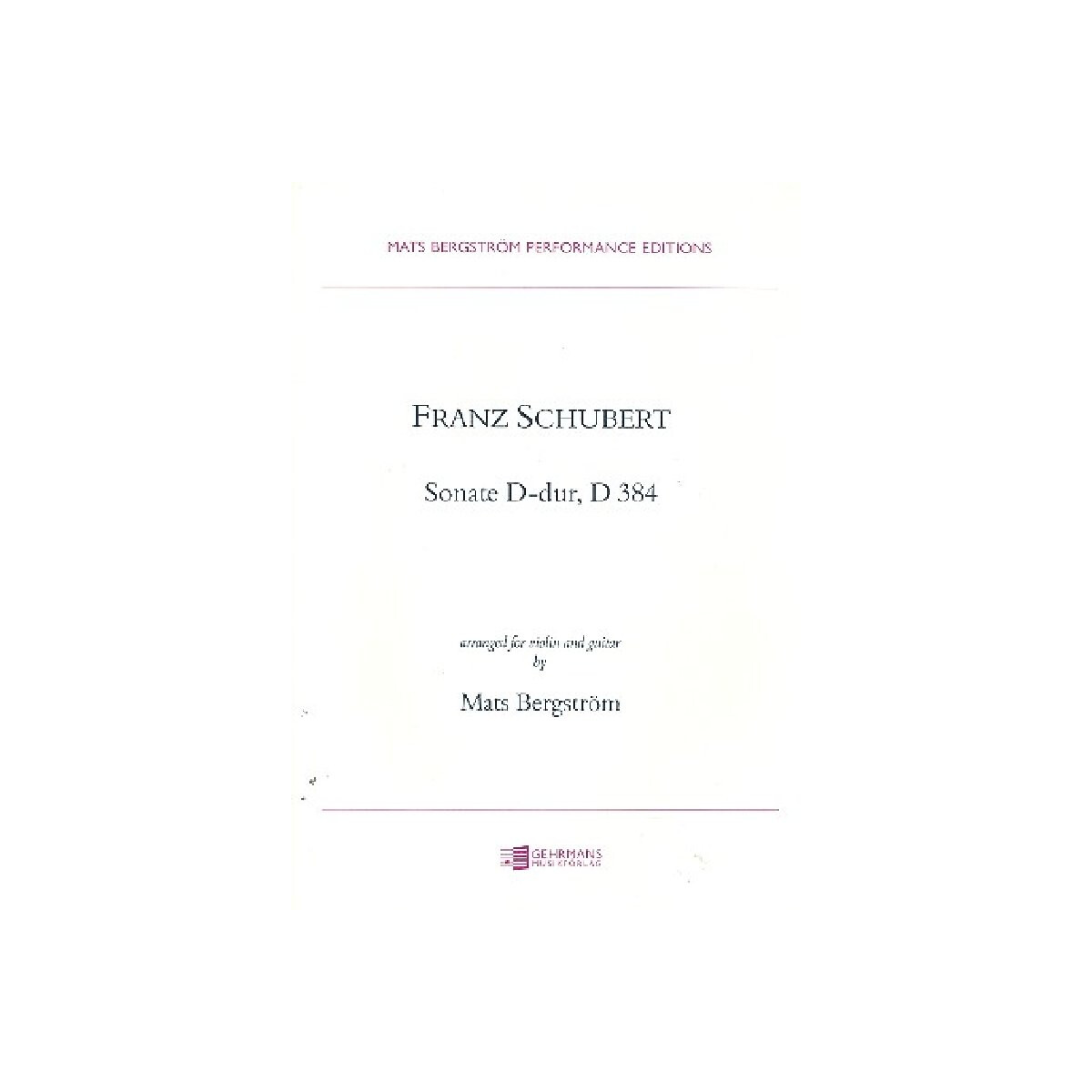 Sonate D-Dur D348 für Violine und Gitarre