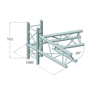 Alutruss TRILOCK 6082AC-20-4 4-way corner 60°