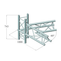 Alutruss TRILOCK 6082AC-20-4 4-way corner 60°