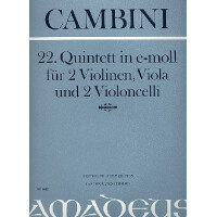 Quintett e-Moll Nr.22 für 2 Violinen,