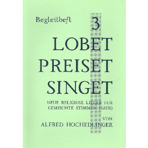 Lobet preiset singet Band 3 für gem Chor