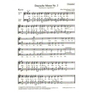 Deutsche Messe Nr.2 für gem Chor und