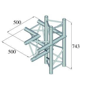 Alutruss TRILOCK 6082AC-45 4-way piece \/ right