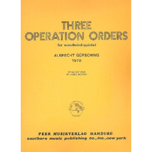 3 Operation Orders for flute, oboe,