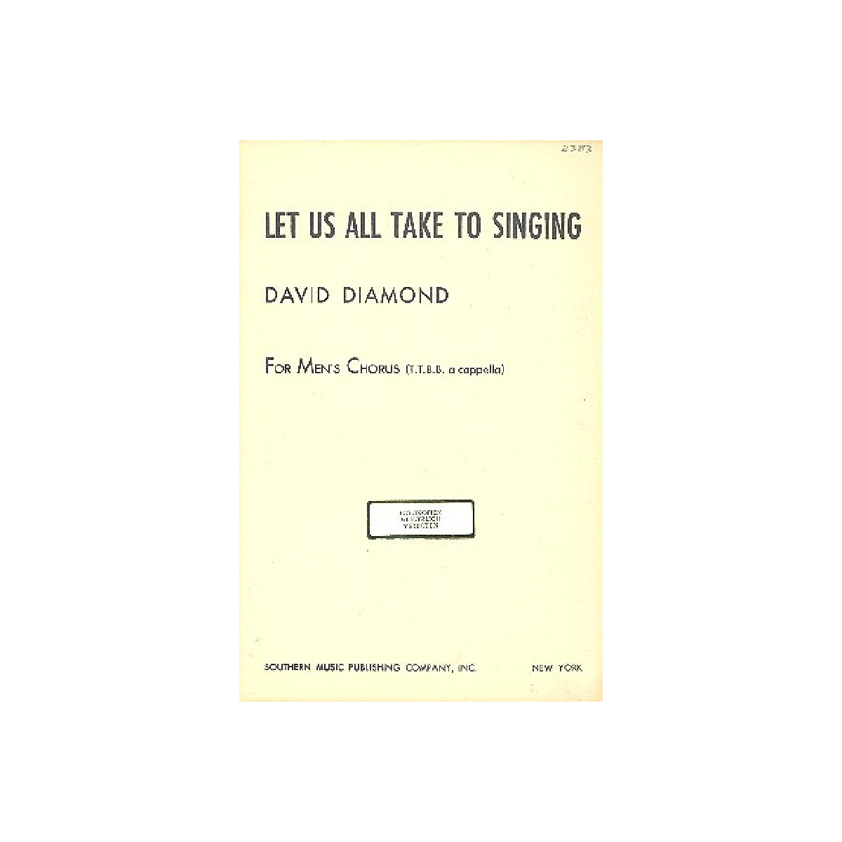 Let us all take to Singing