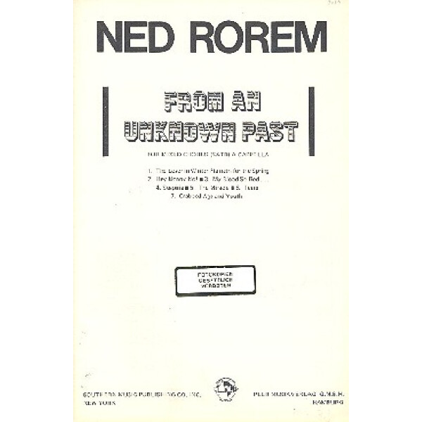 From an unknown Past