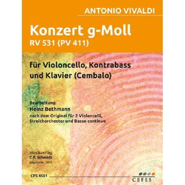 Konzert g-Moll für 2 Violoncelli, Streichorchester und Bc RV531