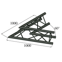 Alutruss TRILOCK S-PAC 20 2-Weg-Ecke 60° schwarz