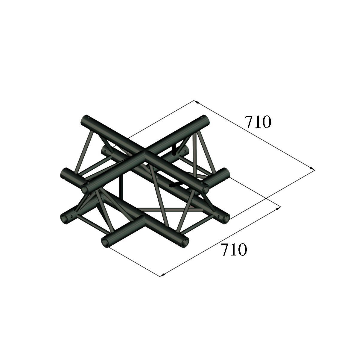 Alutruss TRILOCK S-PAC-41 4-way cross pi box