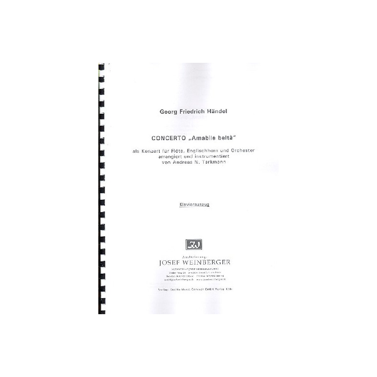 Concerto Amabile Beltà für Flöte, Englischh