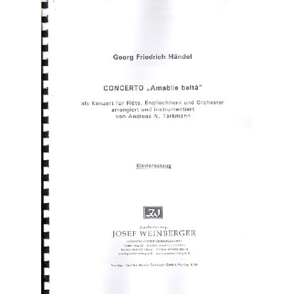 Concerto Amabile Beltà für Flöte, Englischhorn und Orchester