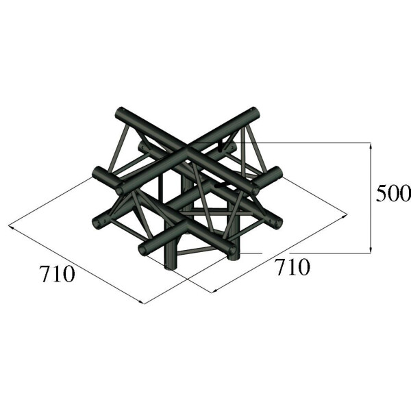Alutruss TRILOCK S-PAC-52 5-Weg-Stück