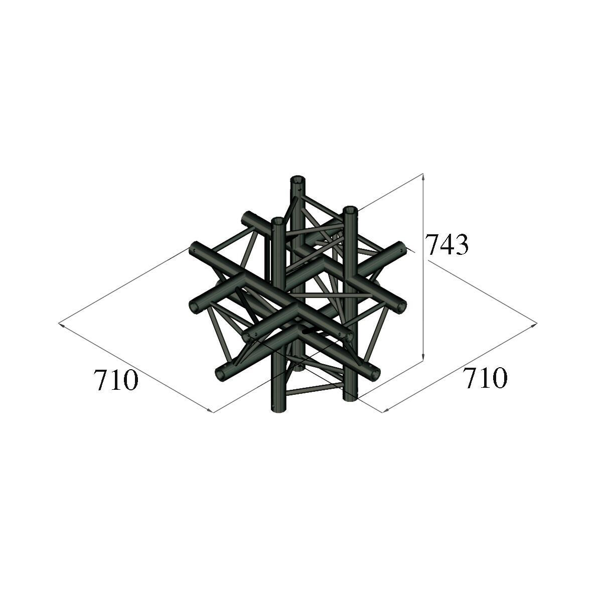 Alutruss TRILOCK S-PAC-61 6-Weg-Stü box