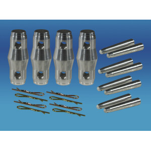Alutruss Quadlock Satz Verb.konus/Zapfen/Splint