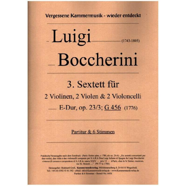 3. Streichsextett op.23,3 E-Dur G456