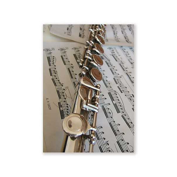 Postkarte Querflöte