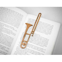 Lesezeichen Posaune Walnuss