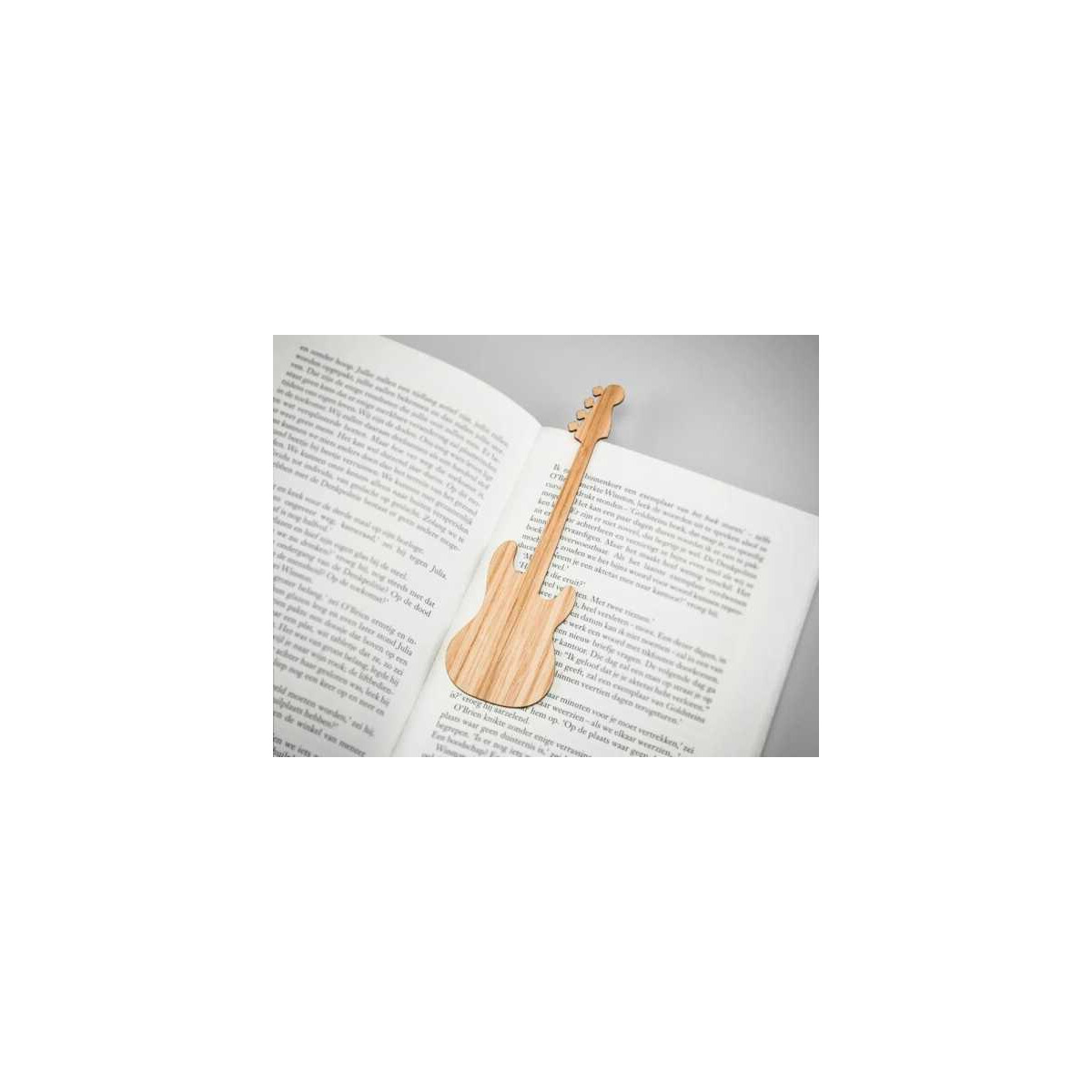 Lesezeichen Bass Gitarre Eiche