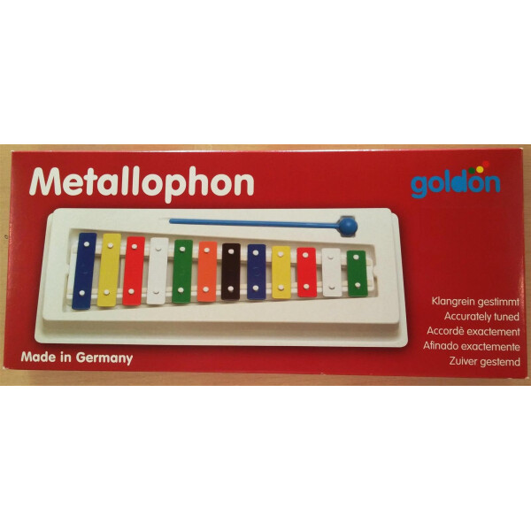 Goldon Metallophone with 12 colored sound plates (c3-g4)