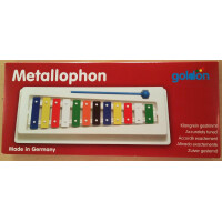 Goldon Metallophone with 12 colored sound plates (c3-g4)