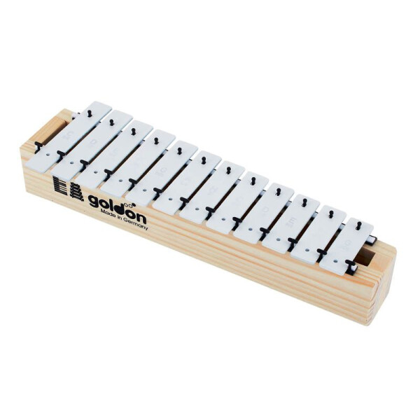 Goldon Metallophone with 12 white sound plates (C3-G4 + 2fis and 1b)