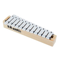 Goldon Metallophone with 12 white sound plates (C3-G4 + 2fis and 1b)