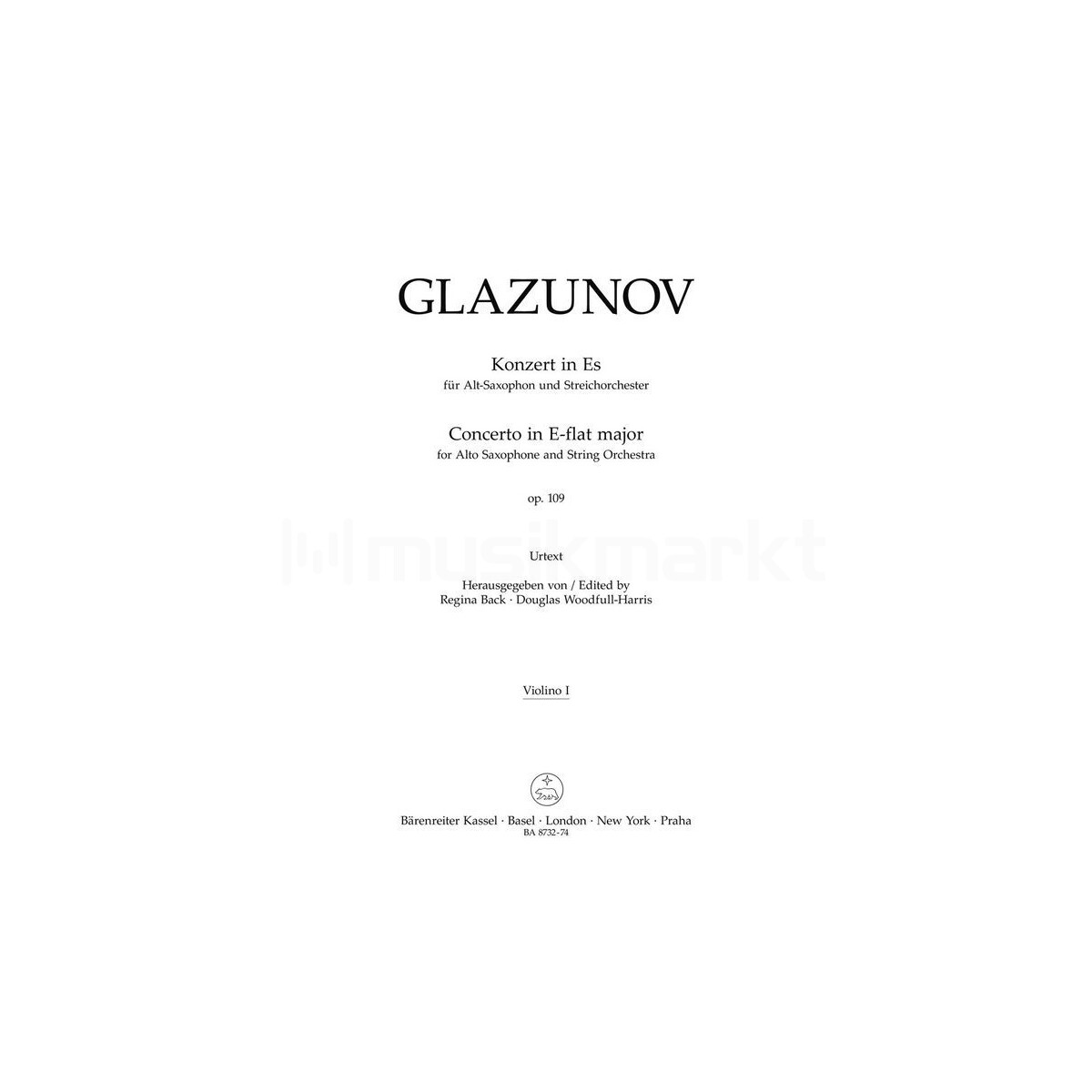 Konzert Es-Dur op.109 f&uuml;r Altsaxophon