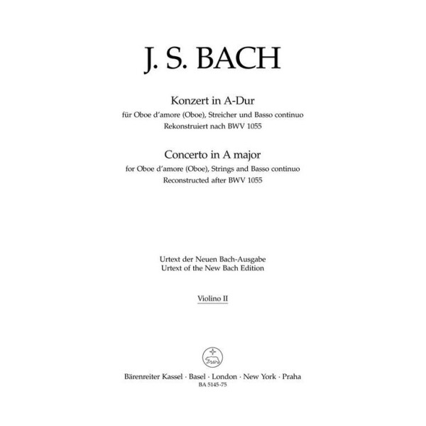Konzert A-Dur BWV1055 für Oboe