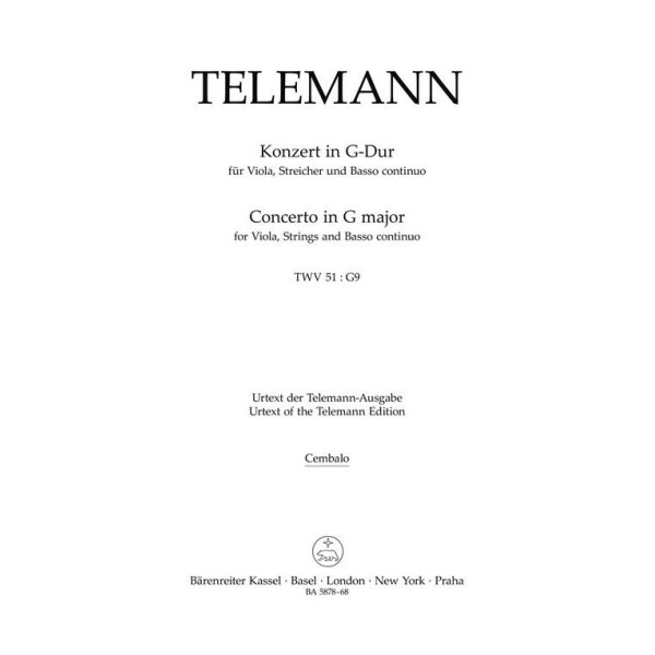 Konzert G-Dur TWV51:G9