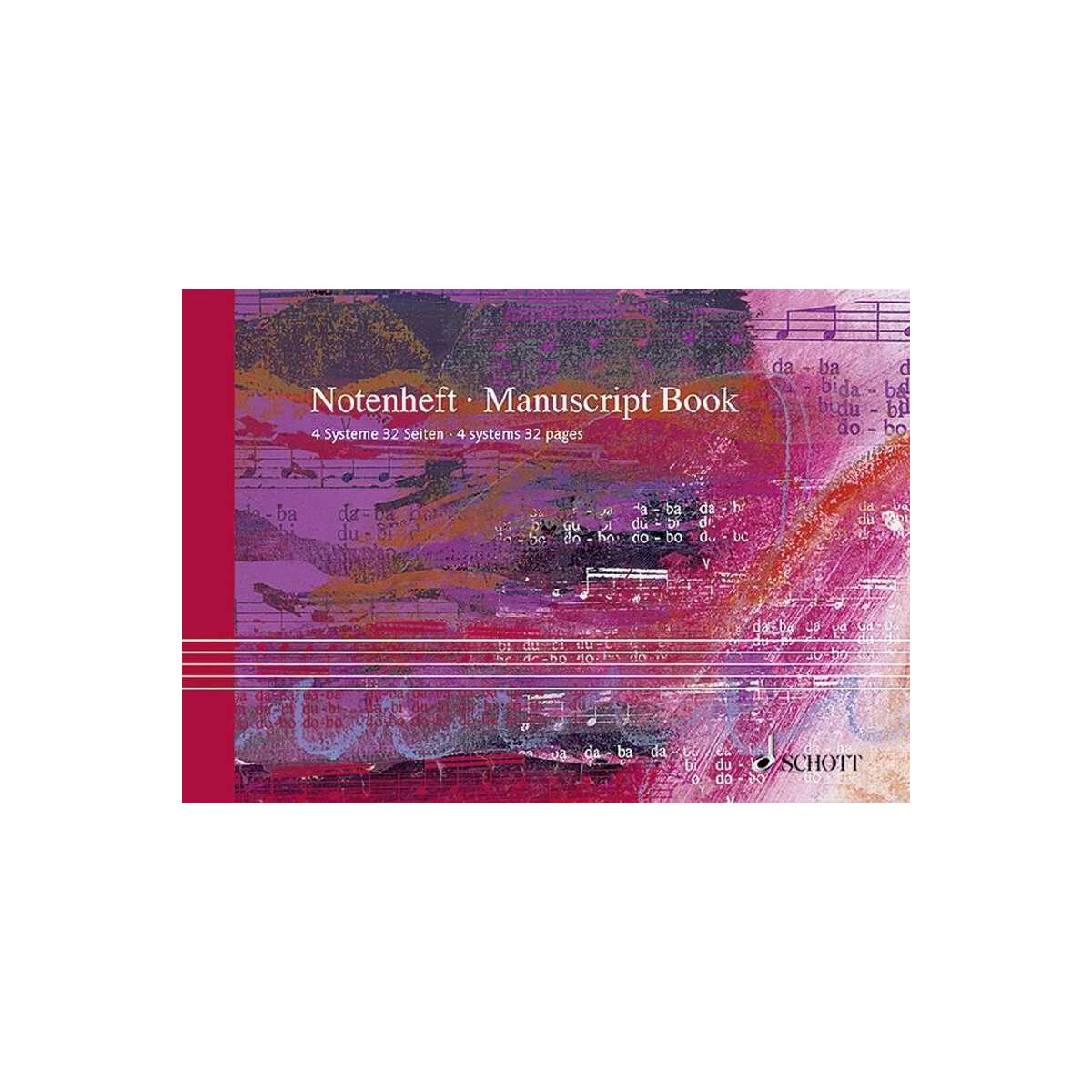 Notenheft Din A5 quer 4 Systeme 32 Seite box