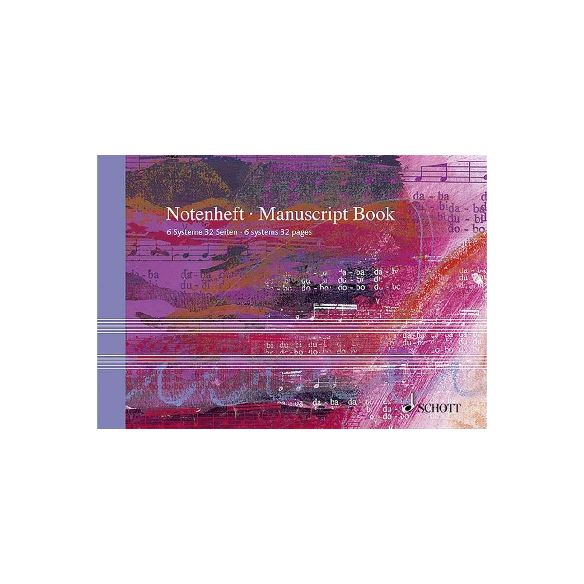 Notenheft Din A5 quer 6 Systeme 32 Seite box