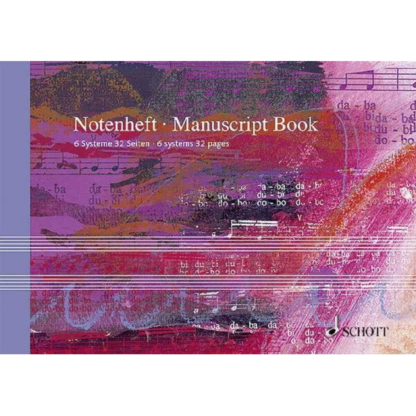 Notenheft Din A5 quer 6 Systeme 32 Seiten
