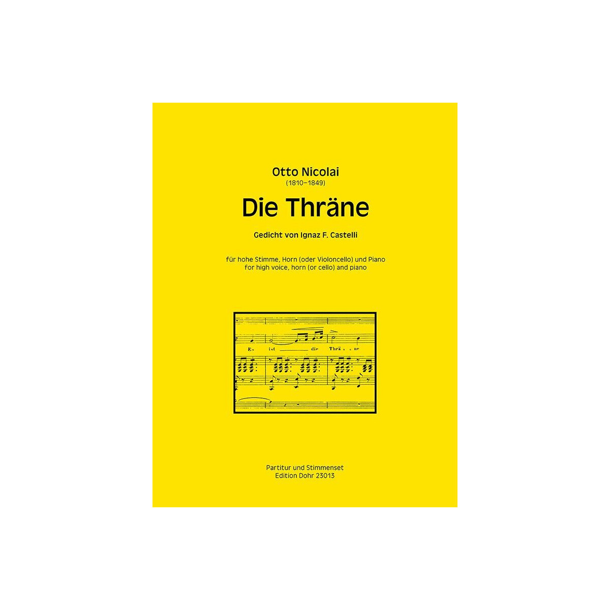 Die Thräne für hohe Stimme,