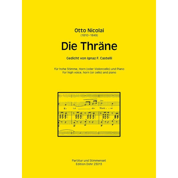 Die Thräne für hohe Stimme,