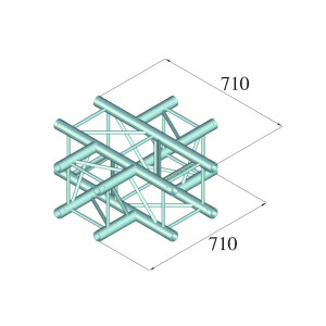 Alutruss Quadlock S6082C-41 4-way cross piece