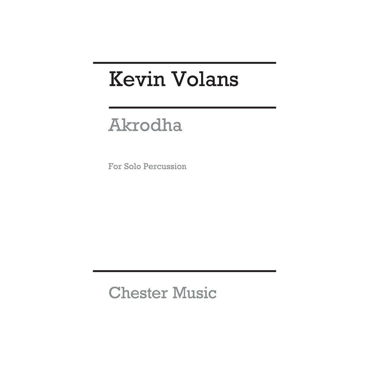 Akrodha for percussion solo