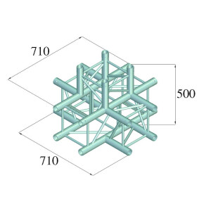 Alutruss Quadlock 6082C-51 5-Wege-Kreuzstück