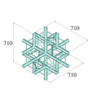 Alutruss Quadlock 6082C-61 6-way cross piece