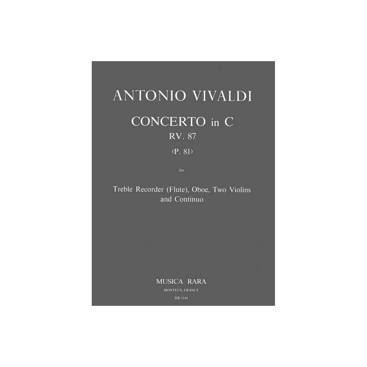 Konzert C-Dur RV87 PV81
