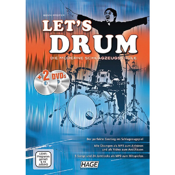 Lets drum (+2 DVDs) für Schlagzeug