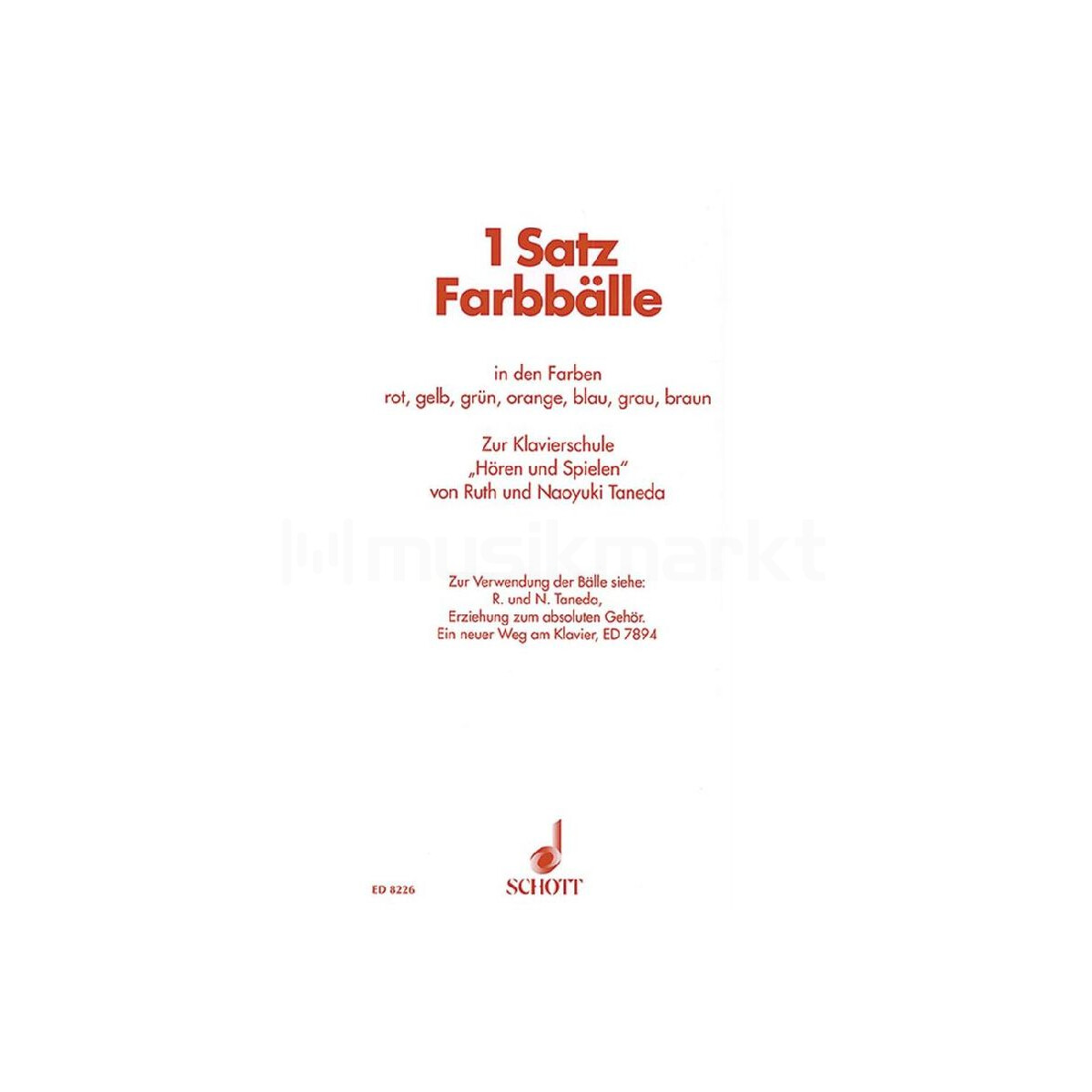 Farbbälle zur Klavierschule