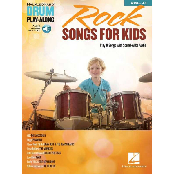 Rock Songs for Kids (+Online Audio Access): drum playalong vol.41
