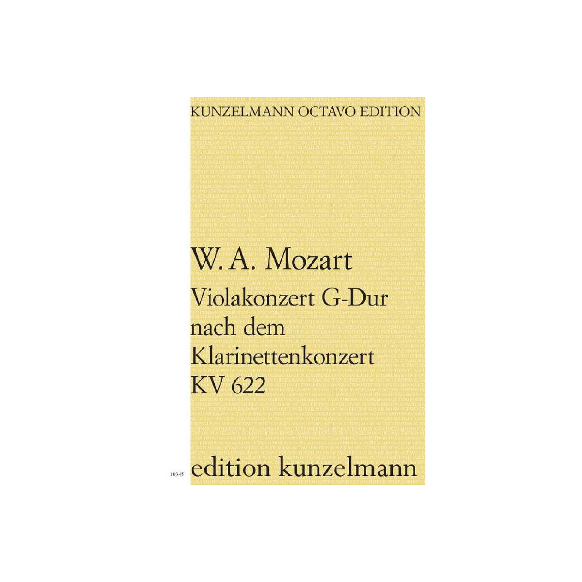 Violakonzert G-Dur nach dem Klarinettenkonzert KV622