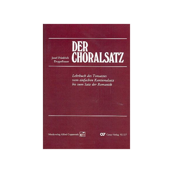 Der Choralsatz Lehrbuch des
