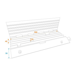 Eurolite Kabelbrücke 5 Kanäle 900x500x50mm